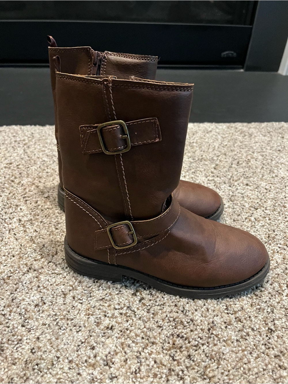 Carters Brown Mid-Calf Buckle Boots